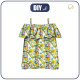 Bardot neckline blouse (SARA) - LADYBIRDS IN THE MEADOW (IN THE MEADOW) - sewing set