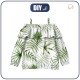 Bardot neckline blouse (VIKI) - TROPICAL LEAVES pat. 3 / white (JUNGLE) - sewing set