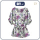 KIMONO BLOUSE - WATER-COLOR FLOWERS pat. 3 - sewing set