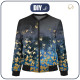 WOMEN’S BOMBER JACKET (KAMA) - BUTTERFLIES / gold - sewing set