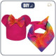 KID'S CAP AND SCARF (MOUSE) - COLORFUL SPECKS 51-54