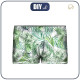 Boy's swim trunks - PALM LEAVES pat. 4 (white) 122-128
