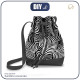 BUCKET BAG - ZEBRA LEAVES