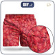 Men's swim trunks - RASPBERRIES - sewing set