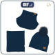 NAVY / fox - Cap and loop creative sewing set