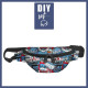 HIP BAG - COMIC BOOK (blue - red) / Choice of sizes
