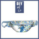HIP BAG - KINGFISHERS AND LILACS (KINGFISHERS IN THE MEADOW) / white - big