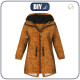 KIDS PARKA (ARIEL) - CHESTNUT LEAVES Ms.2 / orange (AUTUMN COLORS) - softshell