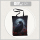 SHOPPER BAG - GOTHIC RAVEN pat. 2 - sewing set