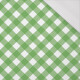 DIAGONAL CHECK / green - single jersey with elastane 