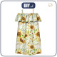 Bardot neckline dress (LILI) - PASTEL SUNFLOWERS PAT. 3 - sewing set