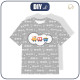 KID’S T-SHIRT - LOCOMOTIVES pat. 2 / white (ADVENTURE BEGINS) - single jersey