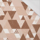 TRIANGLES / brown - single jersey with elastane 