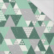 TRIANGLES / green  - single jersey with elastane 