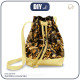 BUCKET BAG - APPLE BLOSSOM pat. 1 (gold) / black - gold