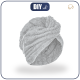 HAIR TURBAN - LIGHT GRAY