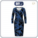 PENCIL DRESS (ALISA) - BATIK pat. 1 / classic blue - sewing set