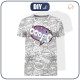 MEN’S T-SHIRT - COMICS / ooops (purple - red) - single jersey