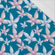 GLITTER FLOWERS (DRAGONFLIES AND DANDELIONS) - single jersey with elastane 