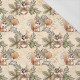 SQUIRRELS AND LEAVES pat. 1 (AUTUMN IN THE FOREST) - single jersey with elastane 