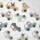 COLORFUL CARS pat. 2 (CITY BEARS) - single jersey with elastane 