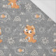 CATS / meow (CATS WORLD ) / ACID WASH GREY  - single jersey with elastane 