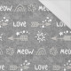 ARROWS / love (CATS WORLD ) / ACID WASH GREY  - single jersey with elastane 