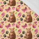 BEARS WITH HONEY (BEARS AND BUTTERFLIES) - single jersey with elastane 