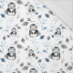 PENGUINS / LEAVES (ENCHANTED WINTER) - single jersey with elastane 