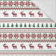 REINDEERS PAT. 2 / maroon - green - single jersey with elastane 
