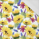 SUNFLOWERS pat. 4 (BLOOMING MEADOW) - single jersey with elastane 