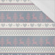 REINDEERS PAT. 3 / grey (NORWEGIAN PATTERNS)  - single jersey with elastane 