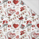 VALENTINE'S MIX PAT. 1 (CHECK AND ROSES) - single jersey with elastane 