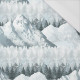 SNOWY PEAKS (WINTER IN MOUNTAINS) / large - single jersey with elastane 