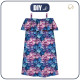 Bardot neckline dress (LILI) - FLOWERS WZ.32 - sewing set