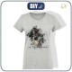 WOMEN’S T-SHIRT L - BE INDEPENDENT (BE YOURSELF) / melange light grey- single jersey