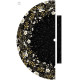 FLOWERS (pattern no. 8) / black - skirt panel 