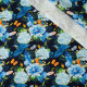 MINI KINGFISHERS AND LILACS (KINGFISHERS IN THE MEADOW) / navy - single jersey 