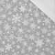 SNOWFLAKES PAT. 2 / grey - single jersey with elastane 