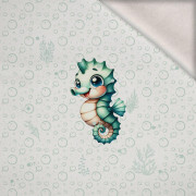 SEAHORSE (SEA ANIMALS PAT. 2) -  PANEL (60cm x 50cm) brushed knitwear with elastane ITY