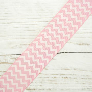 Grosgrain with zigzag 25mm - pink