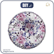 DECORATIVE CUSHION - WILD ROSE FLOWERS PAT. 1 (BLOOMING MEADOW) (Very Peri) - sewing set