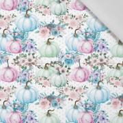 50cm PUMPKINS AND FLOWERS pat. 3 (PUMPKIN GARDEN) - Cotton woven fabric
