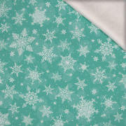 SNOWFLAKES PAT. 2 / mint  - brushed knitwear with elastane ITY