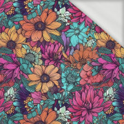 WATER-COLOR FLOWERS pat. 7 - looped knit fabric