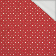 HEARTS pat. 2 / red (VALENTINE'S MIX) - looped knit fabric