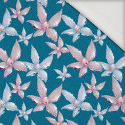 GLITTER FLOWERS (DRAGONFLIES AND DANDELIONS) - Viscose jersey