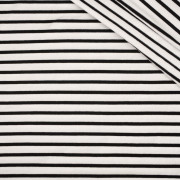 STRIPES WHITE / BLACK 0,5cm x 1,0cm - Viscose jersey