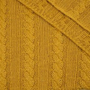 BLANKET (BRAID) /  mustard M - knitted panel