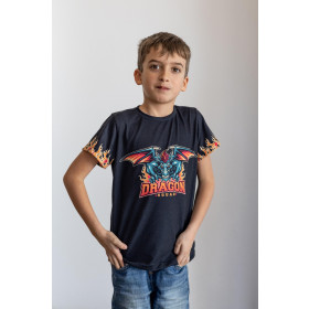 KID’S T-SHIRT - DRAGON PAT. 1 / black - single jersey ITY